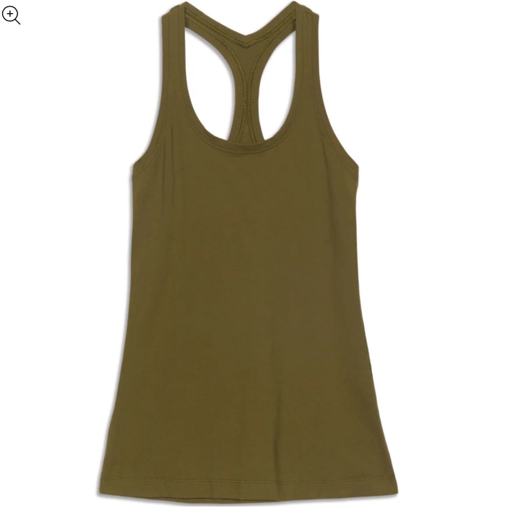 Lululemon cool racer back tank top, Olive Green‎
